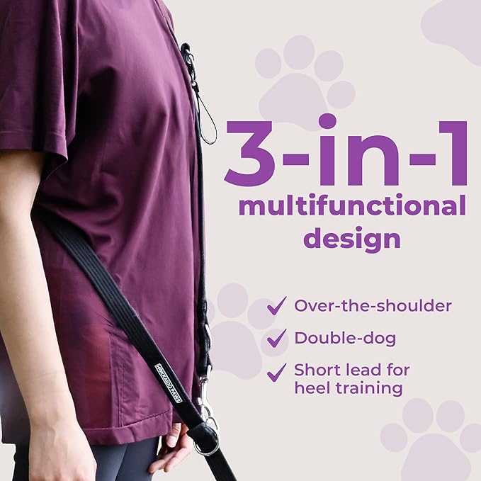 Adjustable Dog Leash | Heavy-Duty, Vegan, 3-in-1 Training Leash by Hokkaido Paws